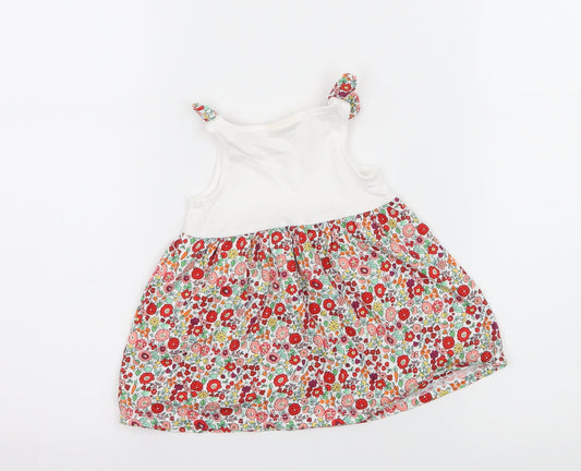 First Impressions Girls Multicoloured Floral Jersey Skater Dress Size 3-6 Months
