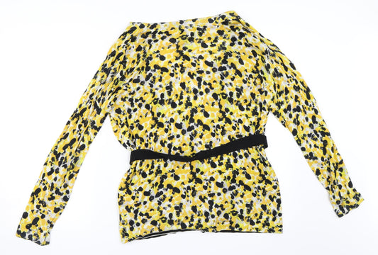 H&M Womens Yellow Cardigan Jumper Size M