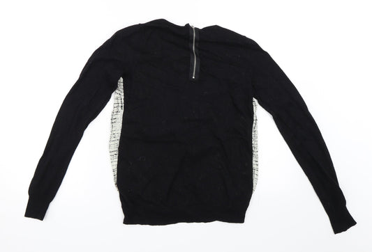 Warehouse Womens Black Pullover Jumper Size 10