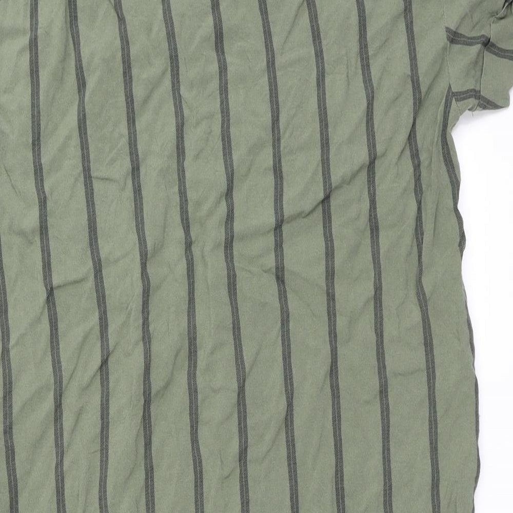 H&M Womens Green Tunic Blouse Size 8