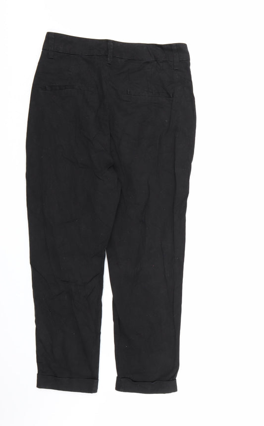 Bershka Womens Black Denim Straight Jeans Size 10 L24 in