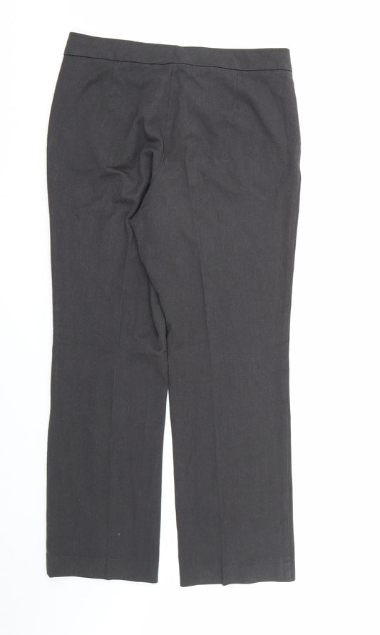 Marks and Spencer Womens Grey Rayon Dress Pants Trousers Size 10 L28 in