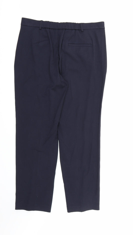 Marks and Spencer Womens Blue Rayon Dress Pants Trousers Size 14 L29 in
