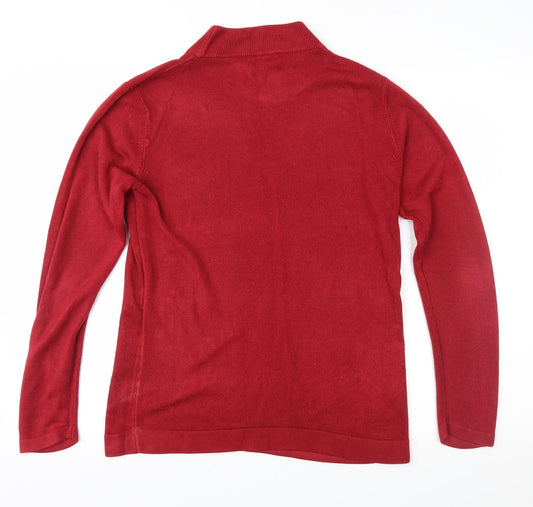 Papaya Womens Red Knit Pullover Jumper Size 12