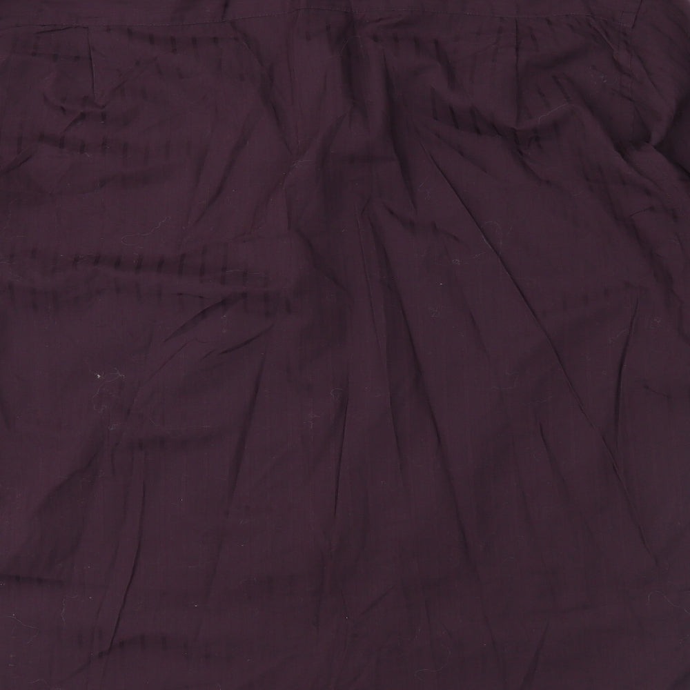 BHS Mens Purple Button-Up Size 15.5