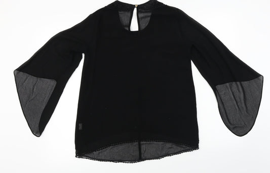River Island Womens Black Basic Blouse Size 8