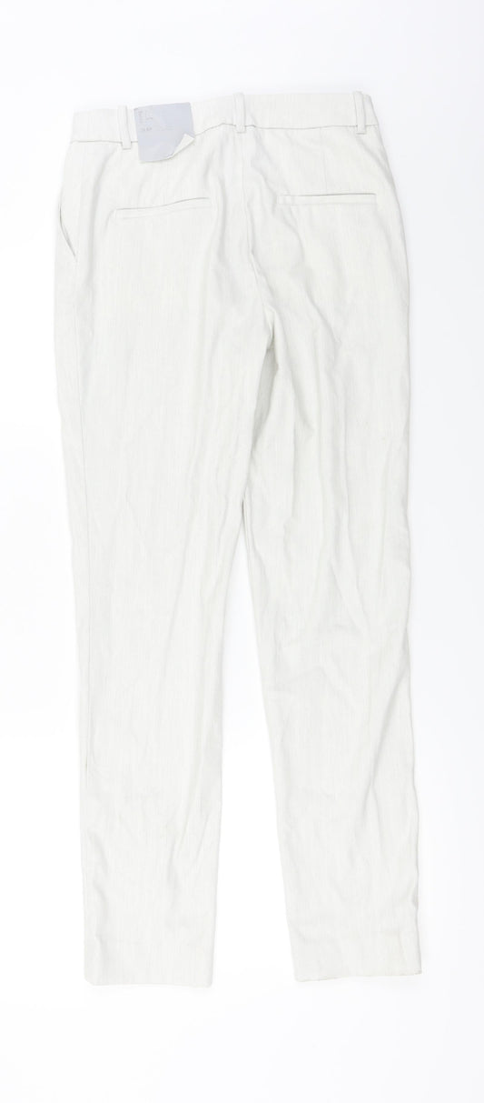 H&M Womens Ivory Trousers Size 6 L27 in