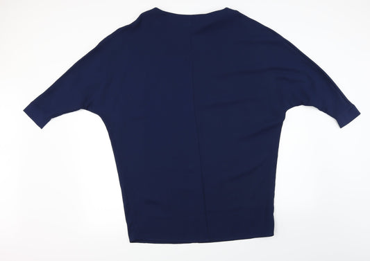 Preworn Womens Blue Basic Blouse Size 4