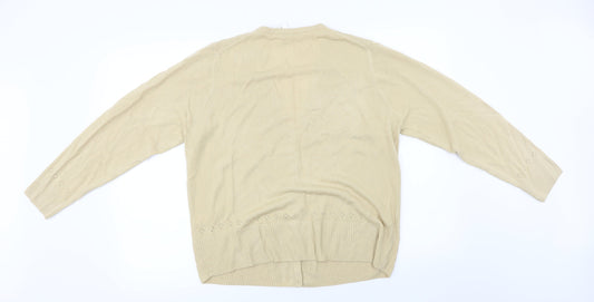 Marks and Spencer Womens Beige Cardigan Jumper Size 18