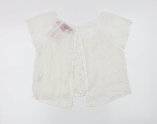 Boohoo Womens White Basic T-Shirt Size 10