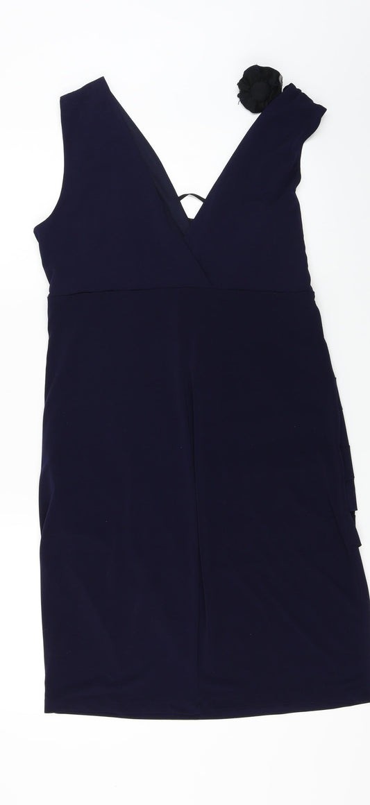Valerie Bertinelli Womens Blue A-Line Size 14