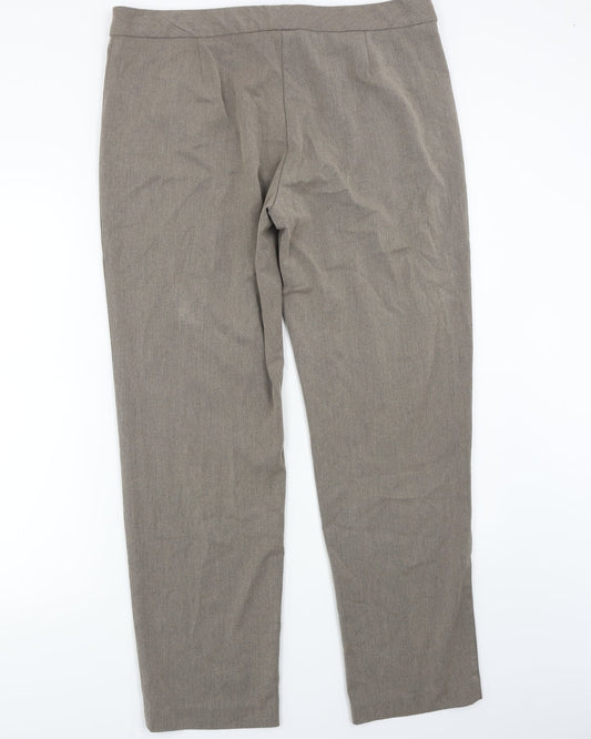 Marks and Spencer Womens Beige Trousers Size 16 L28 in