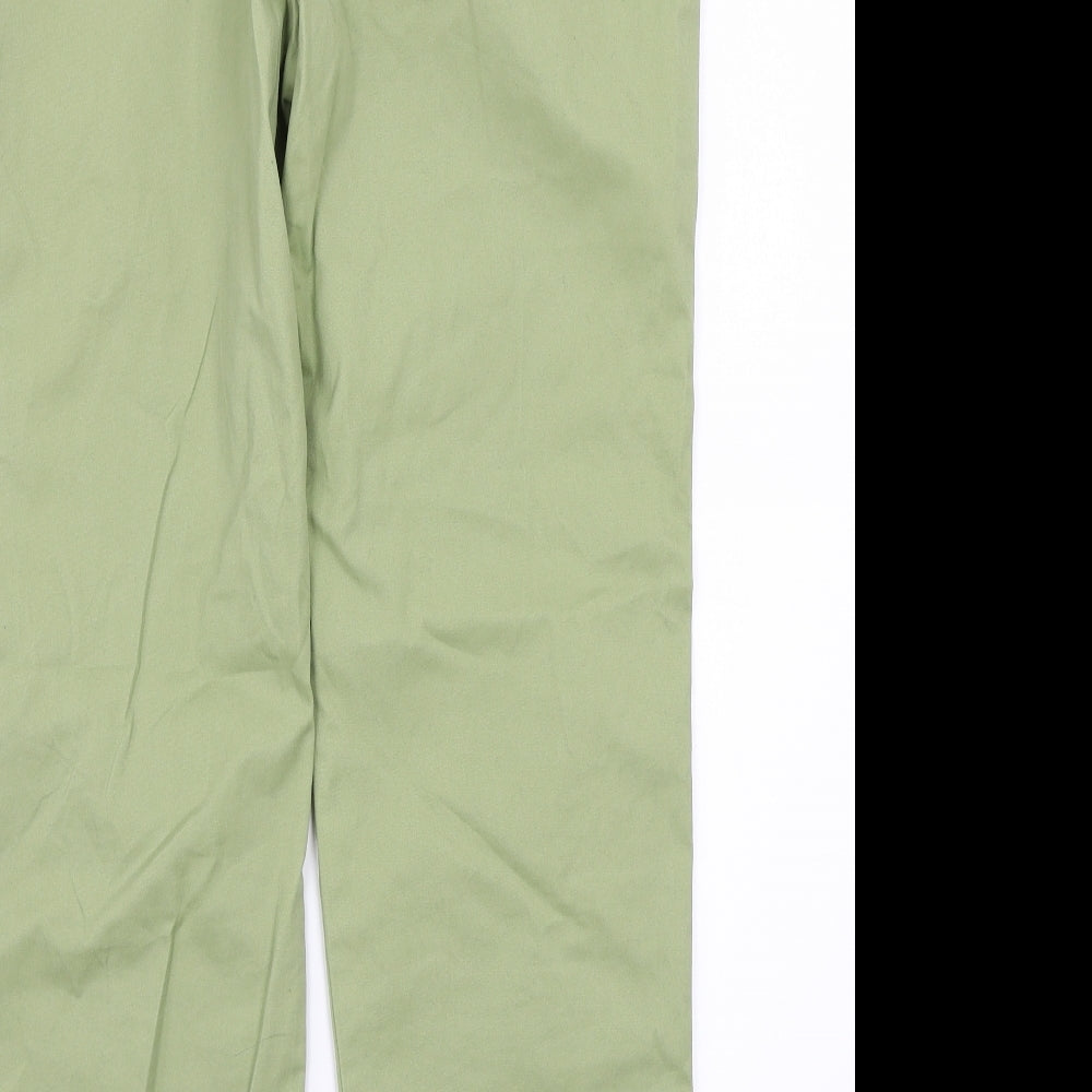 Papaya Womens Green Trousers Size 12 L28 in