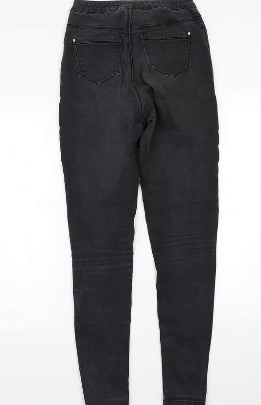 Missguided Womens Black Straight Jeans Size 10 L29 in