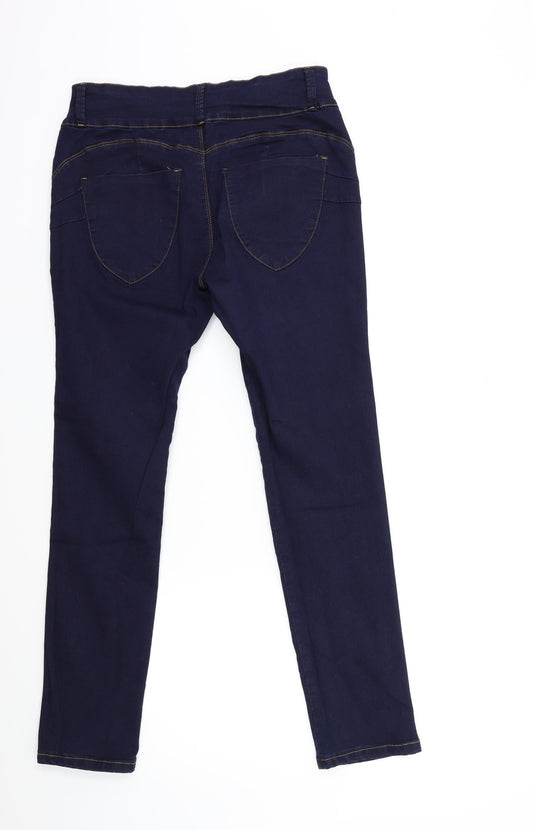 SMART JEANS Womens Blue Denim Straight Jeans Size 28 in L28 in