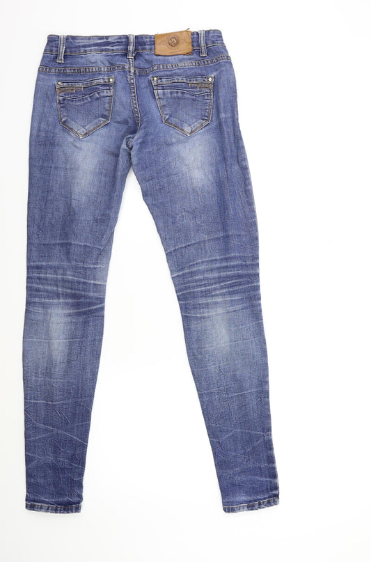 miss curry Womens Blue Denim Skinny Jeans Size 26 in L30 in