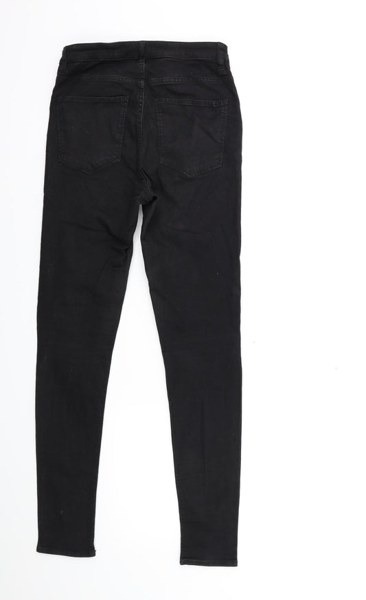 H&M Womens Black Denim Skinny Jeans Size 12 L28 in