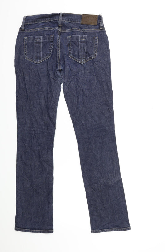 GINA JEANS Womens Blue Denim Straight Jeans Size 30 in L30 in