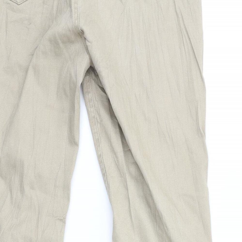 X-Mail Womens Beige Denim Flared Jeans Size 16 L29 in