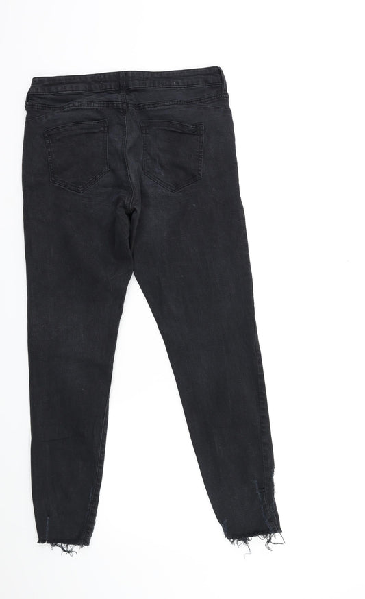 Denim & Co. Womens Black Denim Skinny Jeans Size 12 L26 in