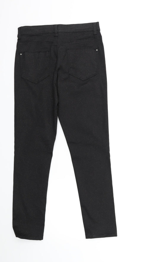 Dorothy Perkins Womens Black Denim Skinny Jeans Size 12 L29 in