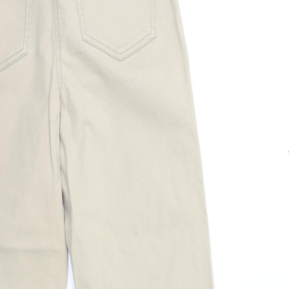 Papaya Womens Beige Cropped Trousers Size 10 L25 in