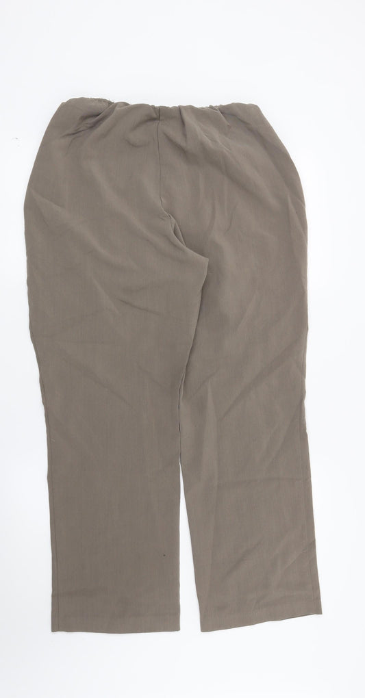 Preworn Womens Brown Trousers Size 14 L27 in