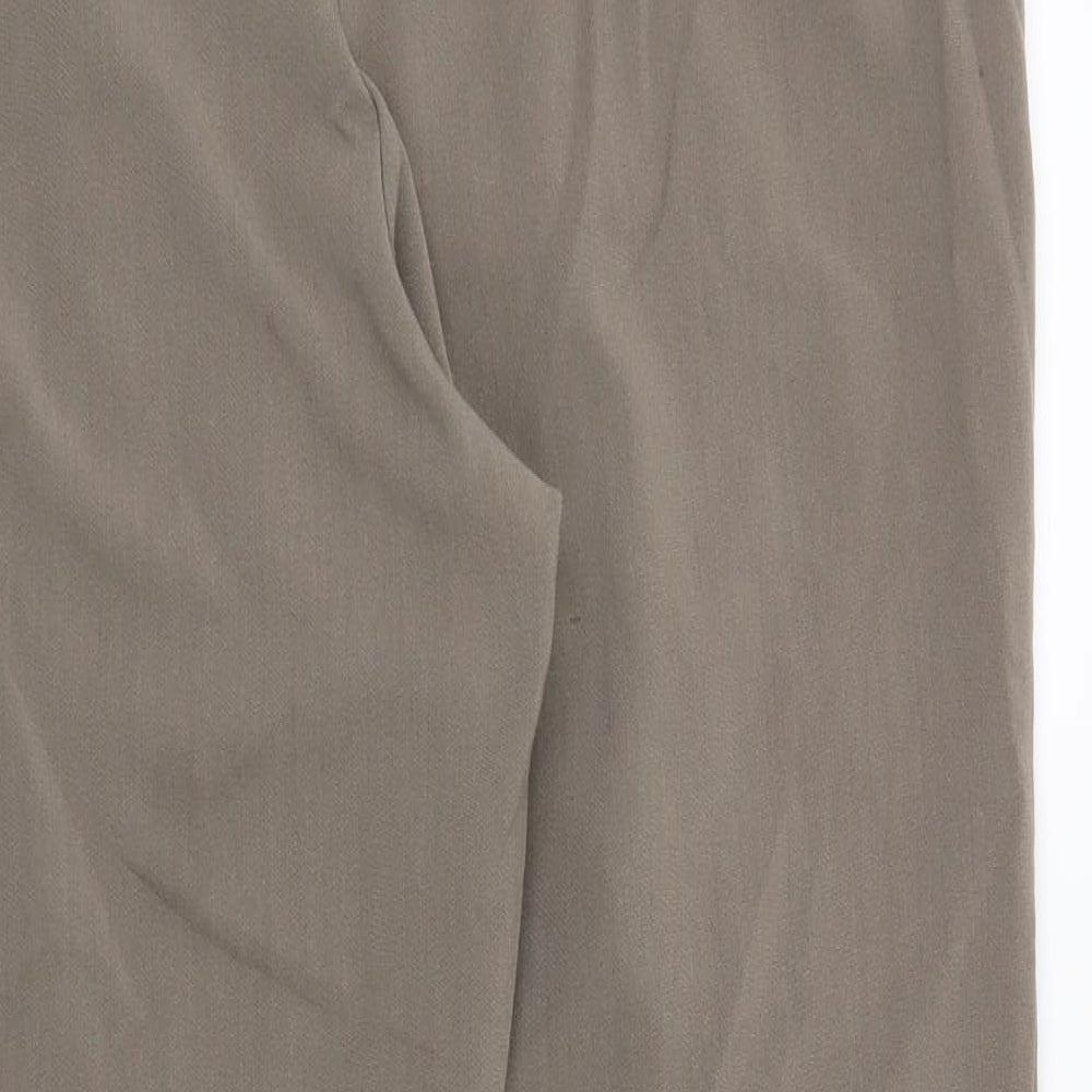 Preworn Womens Brown Trousers Size 14 L27 in