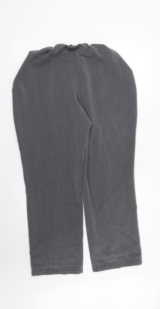 Preworn Womens Grey Trousers Size 14 L27 in