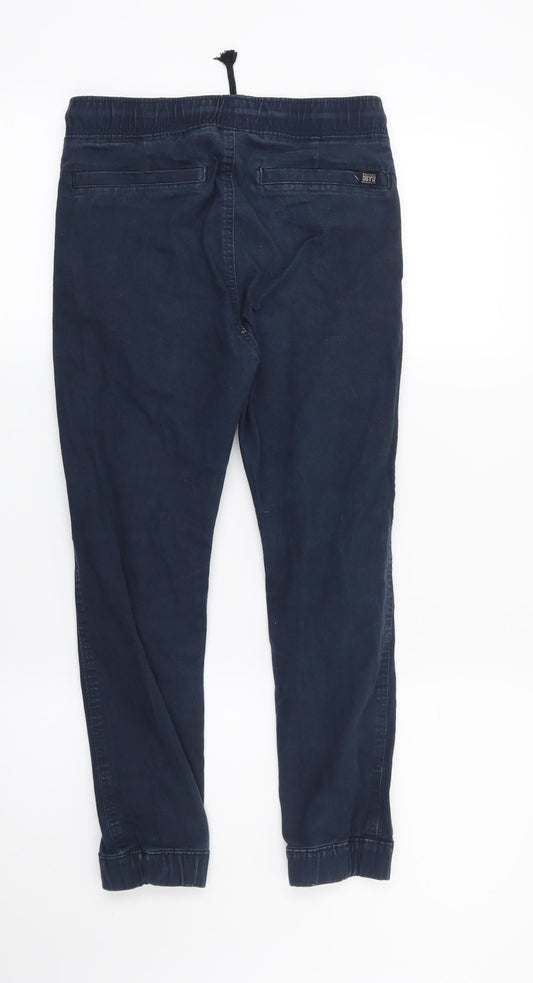 H&M Boys Blue Chino Trousers Size 9 Years