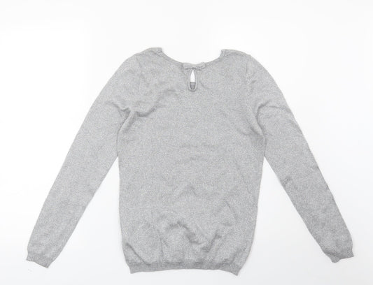 BHS Womens Silver Pullover Jumper Size 8