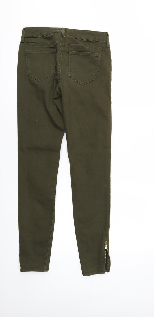 F& Womens Green Denim Tapered Jeans Size 6 L28 in