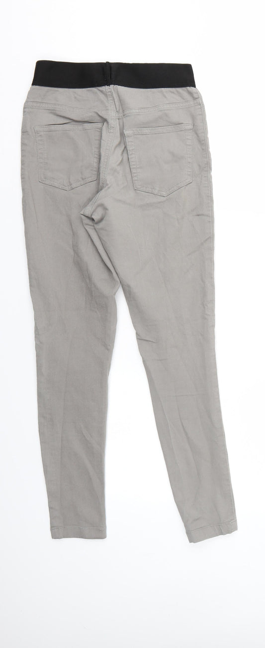 M&S Womens Grey Jegging Trousers Size 10 L26 in
