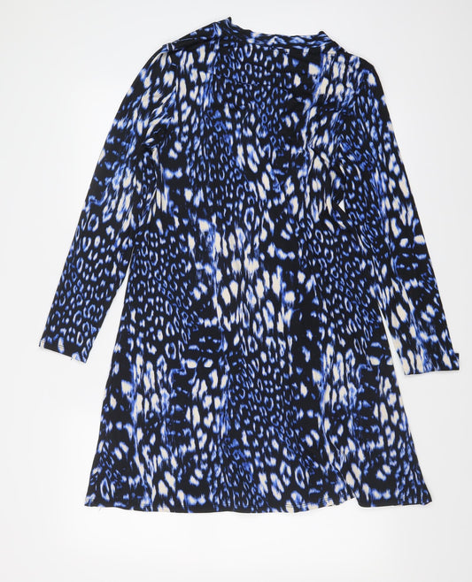 Principles Womens Blue Animal Print Shift Size 10