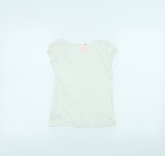 NEXT Girls White Basic T-Shirt Size 5 Years