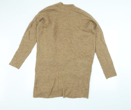 Avenue Womens Brown Knit Jacket Coatigan Size 14