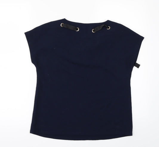 IORNA Womens Blue Basic T-Shirt Size S