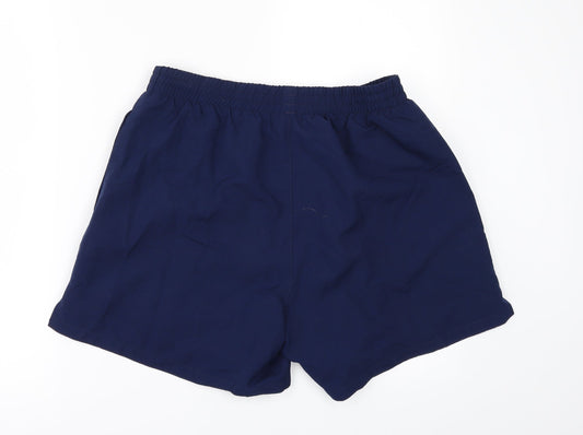 PRO TOUCH Mens Blue Herringbone Chino Shorts Size M