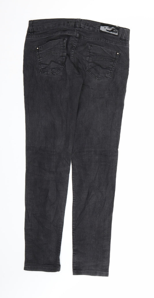 Hacker Womens Black Denim Skinny Jeans Size 31 in L34 in