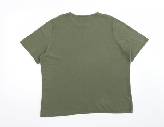 Bonmarché Womens Green Knit Pullover Jumper Size 20