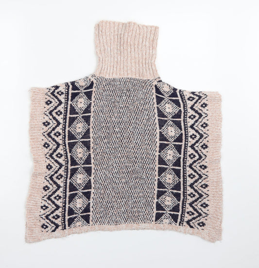 Matalan Womens Pink Geometric Knit Pullover Jumper Size 8