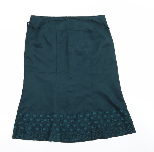 Marks and Spencer Womens Green A-Line Skirt Size 38 in