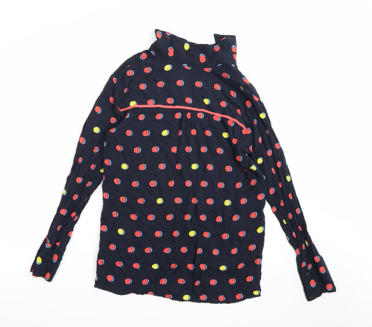 NEXT Womens Blue Polka Dot Basic Blouse Size 12