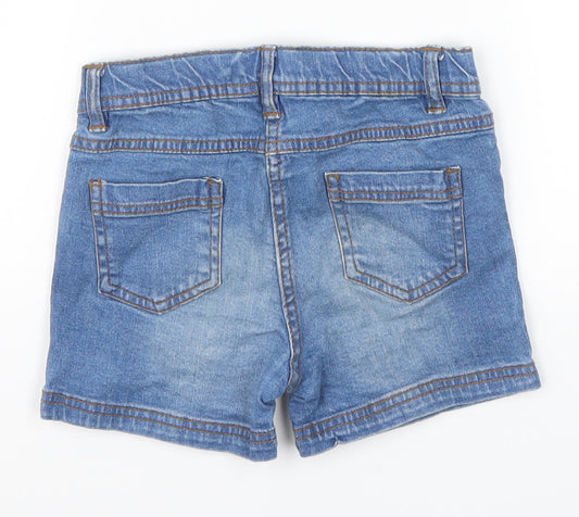 Minoti Girls Blue Denim Mom Shorts Size 5-6 Years