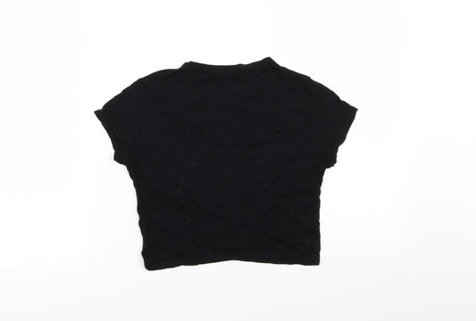 PLT Womens Black Basic T-Shirt Size 8