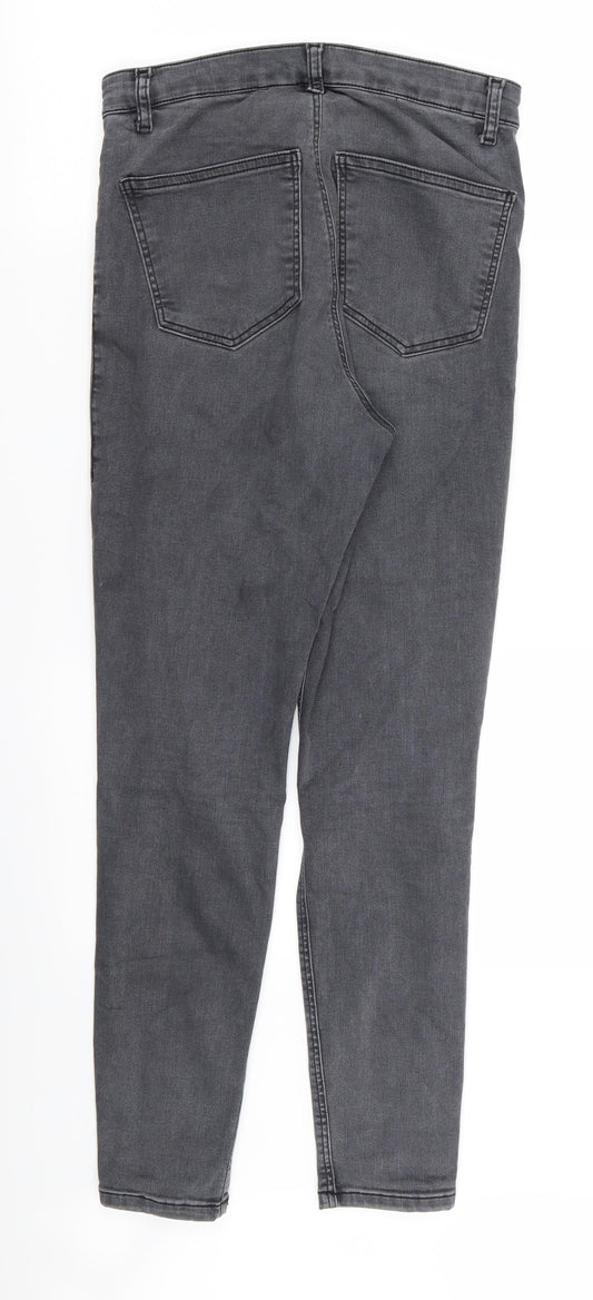 Topshop Womens Grey Skinny Jeans Size 30 in L30 in