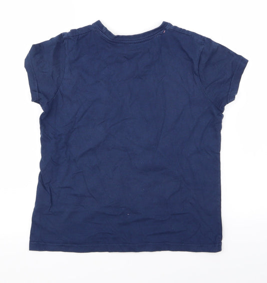 LILY AND DAN Girls Blue Solid Top Pyjama Top Size 9-10 Years