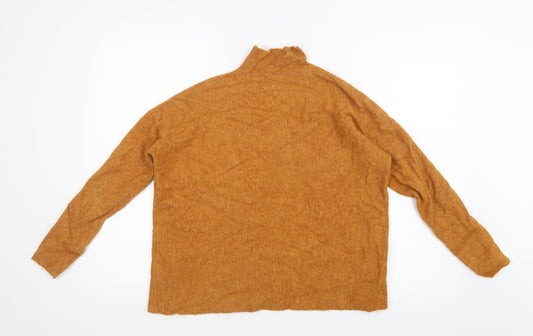 Warehouse Womens Yellow Knit Pullover Jumper Size S