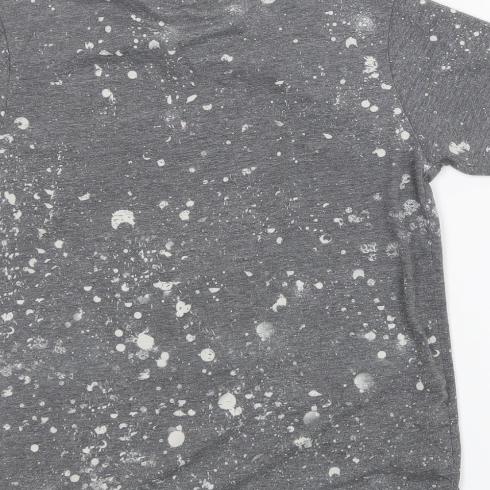 Hype Boys Grey Geometric Basic T-Shirt Size 9-10 Years