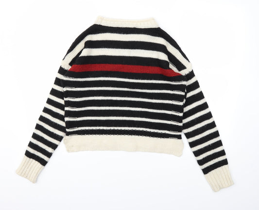 Topshop Womens Multicoloured Striped Pullover Jumper Size 10